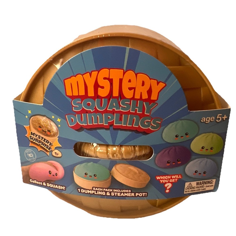 Mystery Squashy Dumplings Blind Box Squish Toy w/ Steamer Pot New Sealed